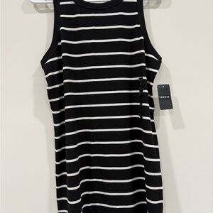 Torrid Black and White Striped tank top NWT